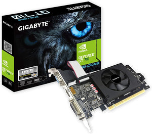 Gigabyte GeForce GT 710 2GB Graphic Cards and Support PCI Express 2.0 X8 Bus Interface. Graphic Cards Gv-N710D5-2Gil 889523019153  [New]