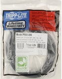 Tripp Lite Standard Computer Power Cord 10A,18AWG (NEMA 5-15P to IEC-320-C13) 6-ft.(P006-006) 373320133926  [New]