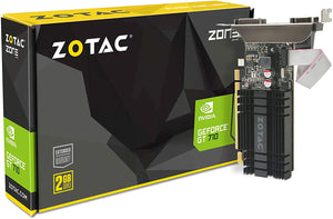 ZOTAC GeForce GT 710 2GB DDR3 PCI-E2.0 DL-DVI VGA HDMI Passive Cooled Single Slot Low Profile Graphics Card (ZT-71302-20L) 816264016295  [New]