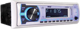 Pyle Marine Bluetooth Stereo Radio - 12v Single DIN Style Boat In dash Radio Receiver System with Built-in Mic, Digital LCD, RCA, MP3, USB, SD, AM FM Radio - Remote Control - PLMRB29W (White) 068888765084  [New]