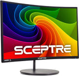 Sceptre 24" Curved 75Hz Gaming LED Monitor Full HD, Wall Mount Ready Black 792343323242  [New]