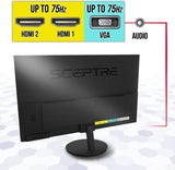 Sceptre 27-Inch FHD LED Gaming Monitor 75Hz 2X HDMI Build-in Speakers Black 792343327066  [New]