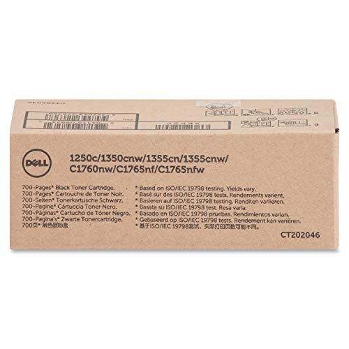 Dell XKP2P Black Toner Cartridge 1250c1350cnw 1355cn/cnw C1760nw C1765nf/nfw 805095895759  [New]