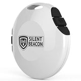 Silent Beacon Panic Button Safety Device: App-Enabled Bluetooth GPS Location Tracker & 2-Way Phone Calls, Speaker & Microphone, Custom Alerts, Rechargeable USB, Key Finder Wearable - NO fees   [New]