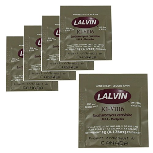 5x Lalvin ICV K1 V1116 Yeast White Wine 5g Sachet Homebrew Wine Making 4.5L-23L   [New]