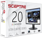 Sceptre 20" 1600x900 75Hz Ultra Thin LED Monitor E205W-16003R 792343320036  [New]